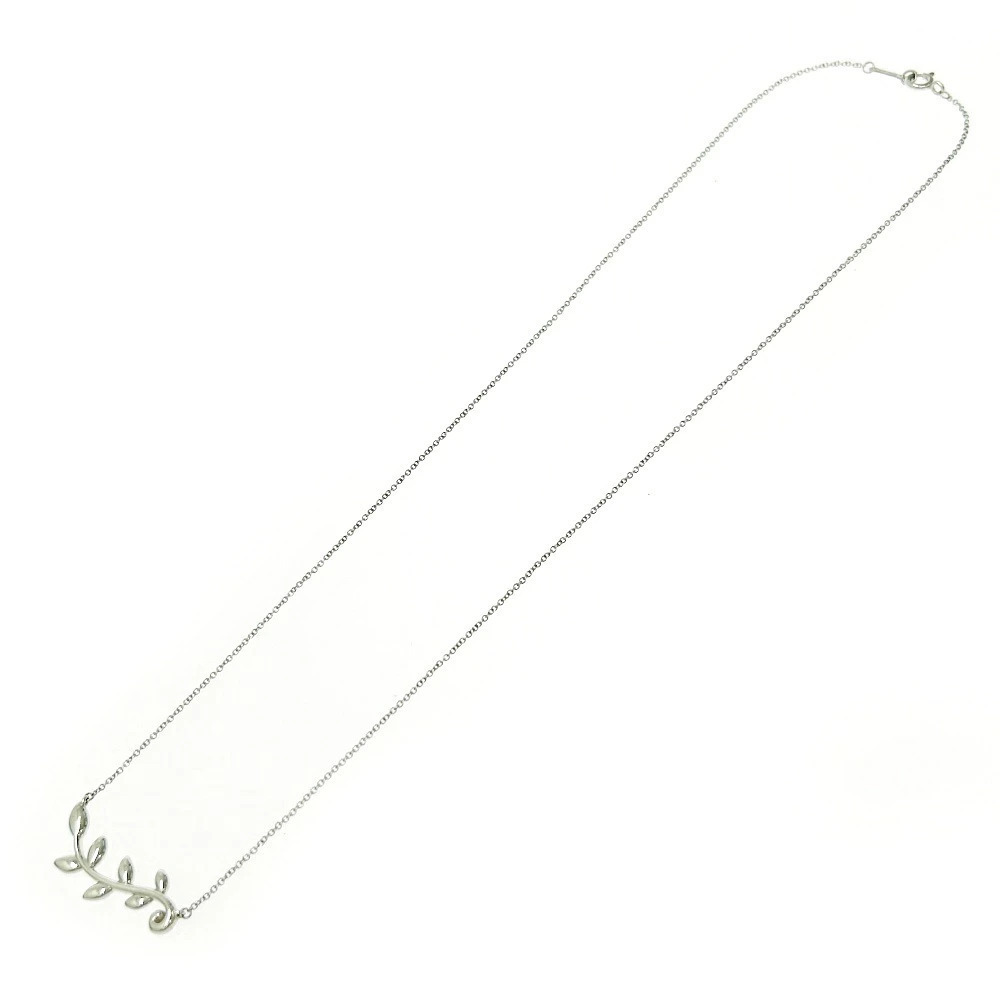 TIFFANYCo Tiffany Silver Paloma Picasso Olive Leaf Necklace Sterling Silver